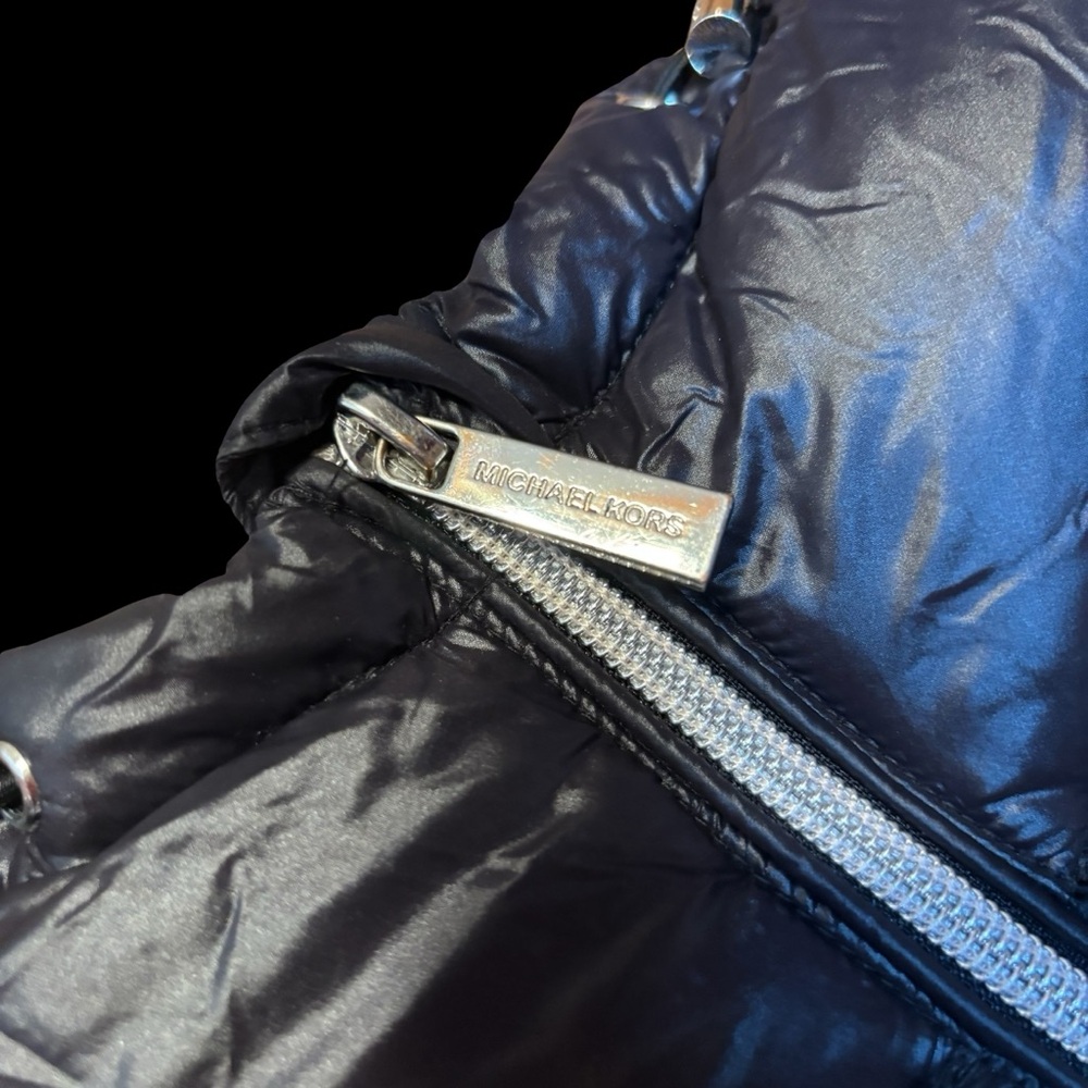 MICHAEL KORS PACKABLE DOWN FILL WOMEN’S SIZE M JACKET WITH HOOD BLACK EXCELLENT - Picture 5 of 12